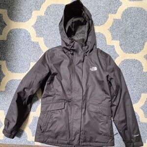 The North Face Women's Black Winter Coat With Hood- Med.
